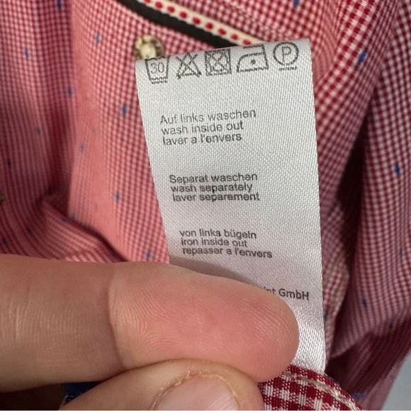StockerpointMen's red white Button Down Shirt xxl German